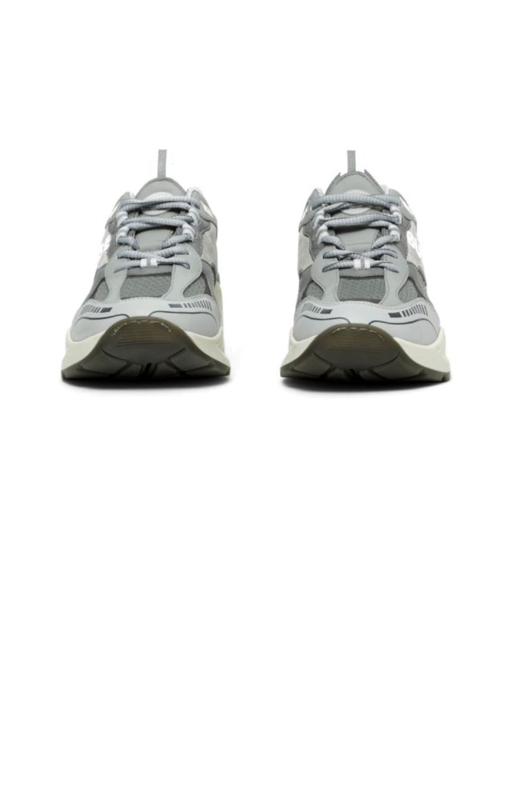 버버리 로고 프린트 레더 스웨이드 메시 스니커즈 80613541