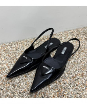 PRADA 프라다 로고 슬링백 펌프스