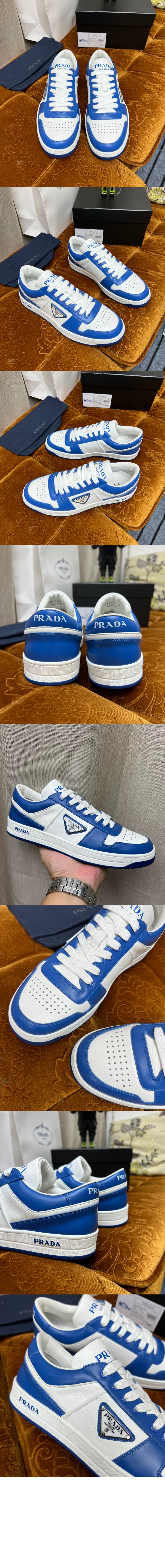 프라다 다운타운 가죽 스니커즈 2EE364
