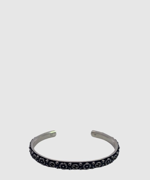 구찌 디테일의 실버 팔찌 728275