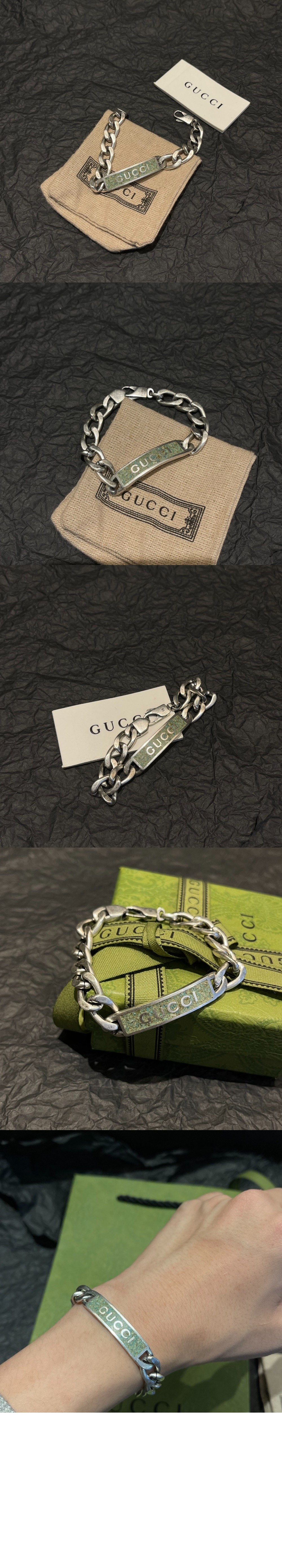 구찌 팔찌 로고 에나멜 678712