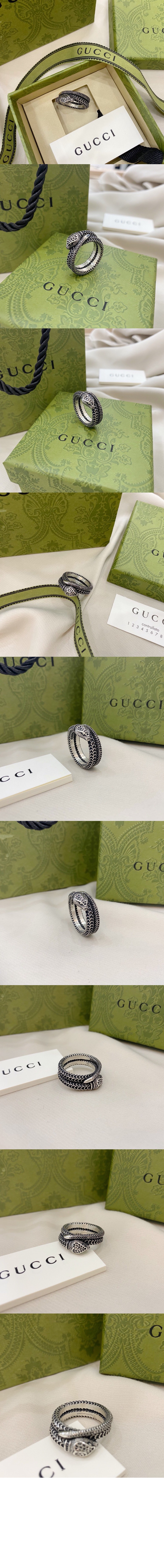 구찌 실버 스네이크 반지 577294