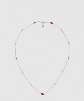 구찌 멀티컬러 에나멜 인터로킹 G 목걸이 728953