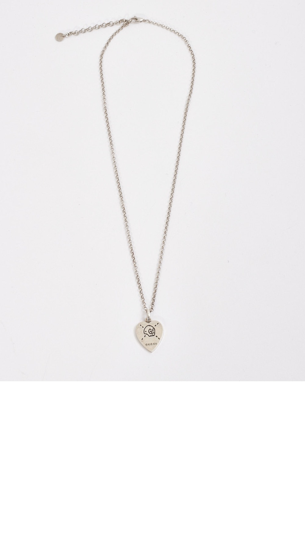 구찌 고스트 하트 목걸이 455540