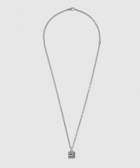 구찌 스퀘어 G 십자가 장식의 실버 목걸이 55276
