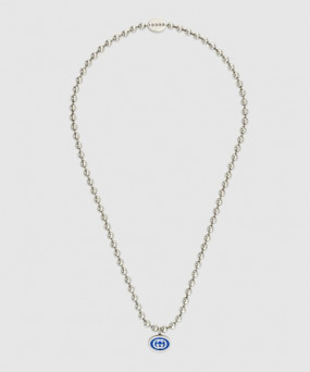 구찌 인터로킹 G 볼 체인 목걸이 753438