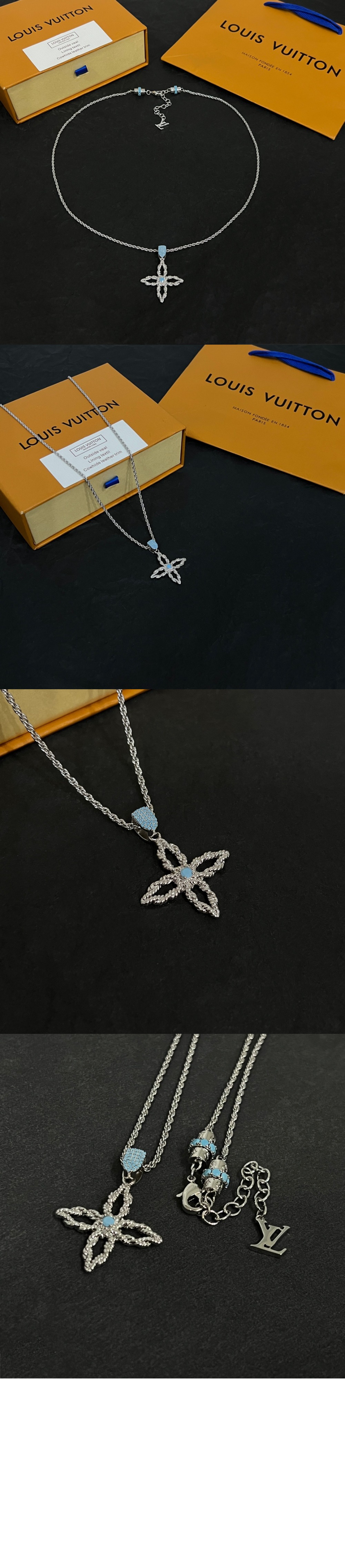 루이비통 플라워 로프 목걸이 M02062