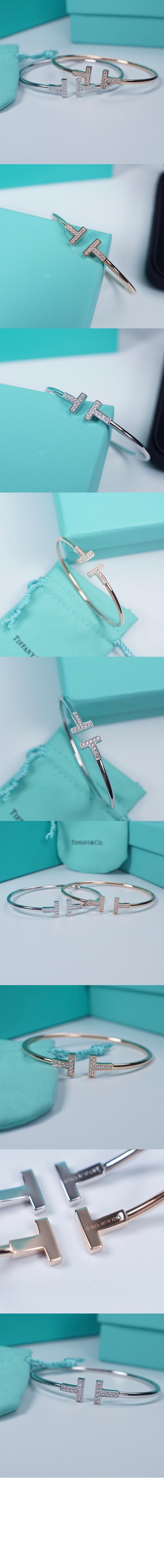 티파니앤코 다이아몬드 와이어 브레이슬릿