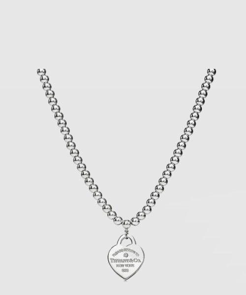 티파니앤코 티파니 하트 태그 비드 네크리스