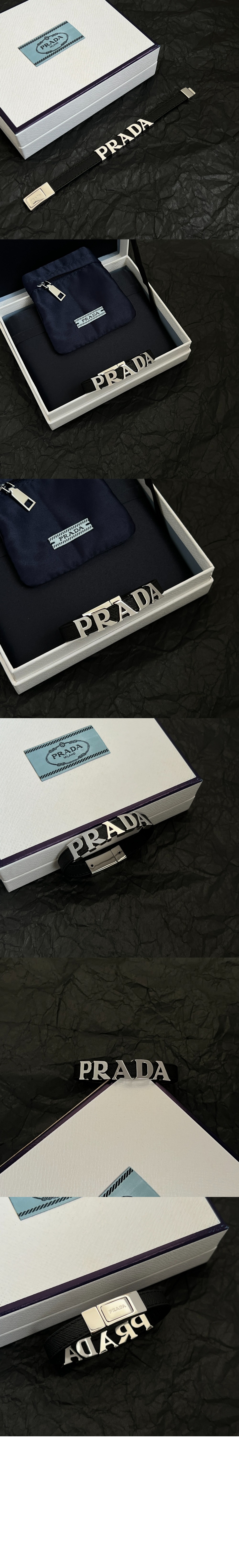 프라다 사피아노 가죽 브레이슬릿 2IB290