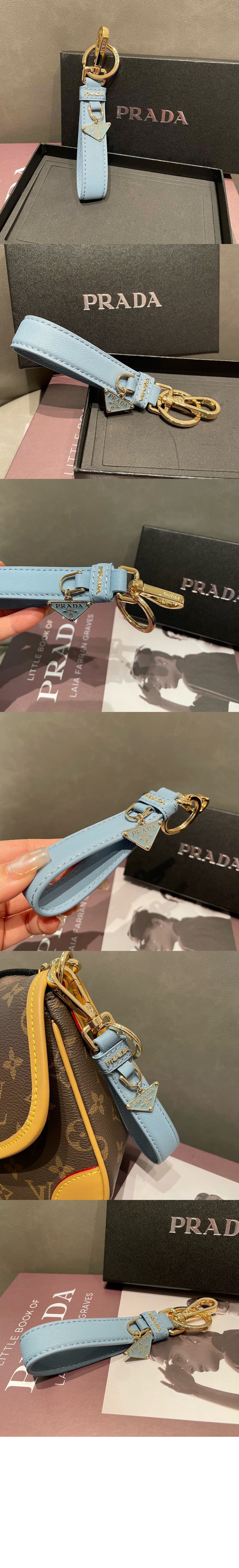 프라다 나파 가죽 키링 1PP14