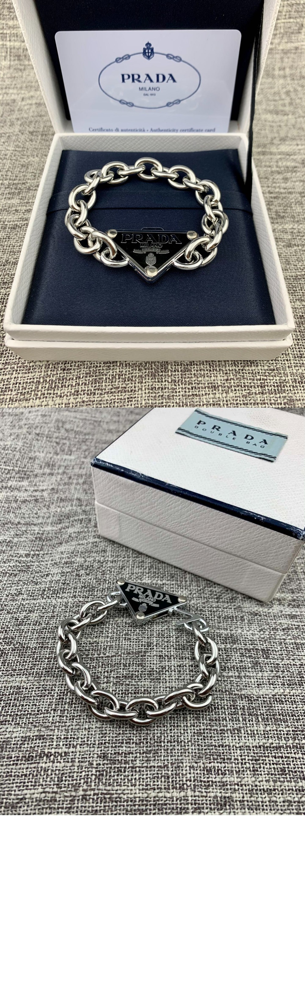 프라다 보석 로고 팔찌 1JB303