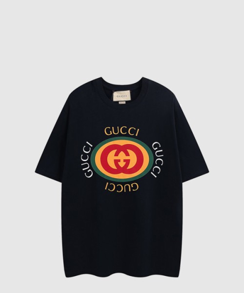 구찌 프린트 면 티셔츠