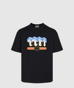 구찌 프린트 면 티셔츠