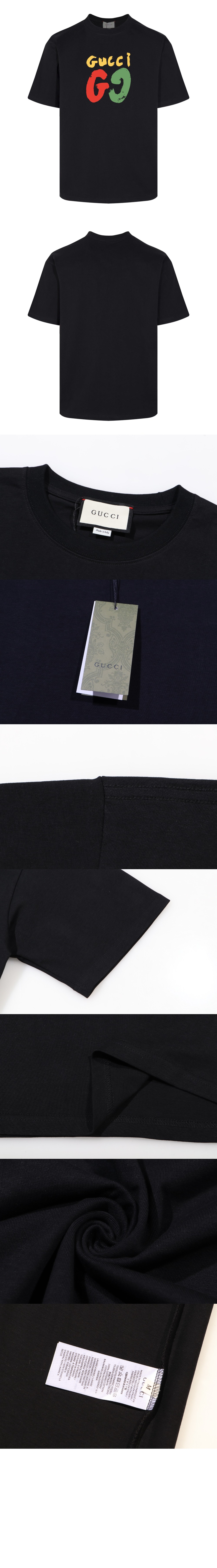 구찌 프린트 면 티셔츠