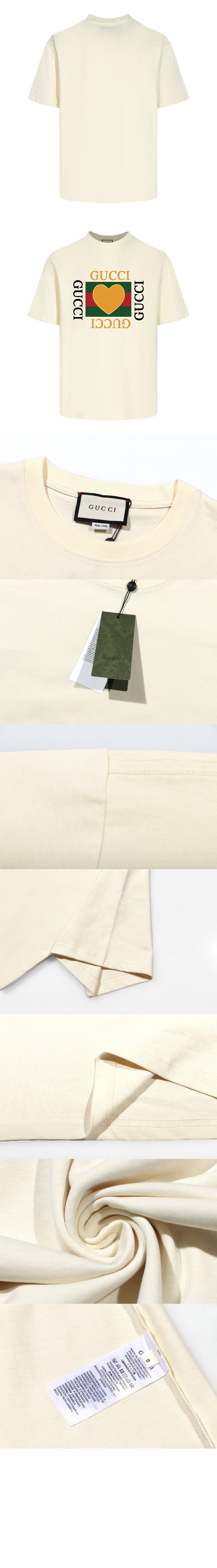 구찌 프린트 면 티셔츠