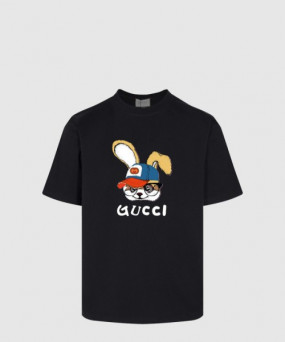 구찌 프린트 면 티셔츠