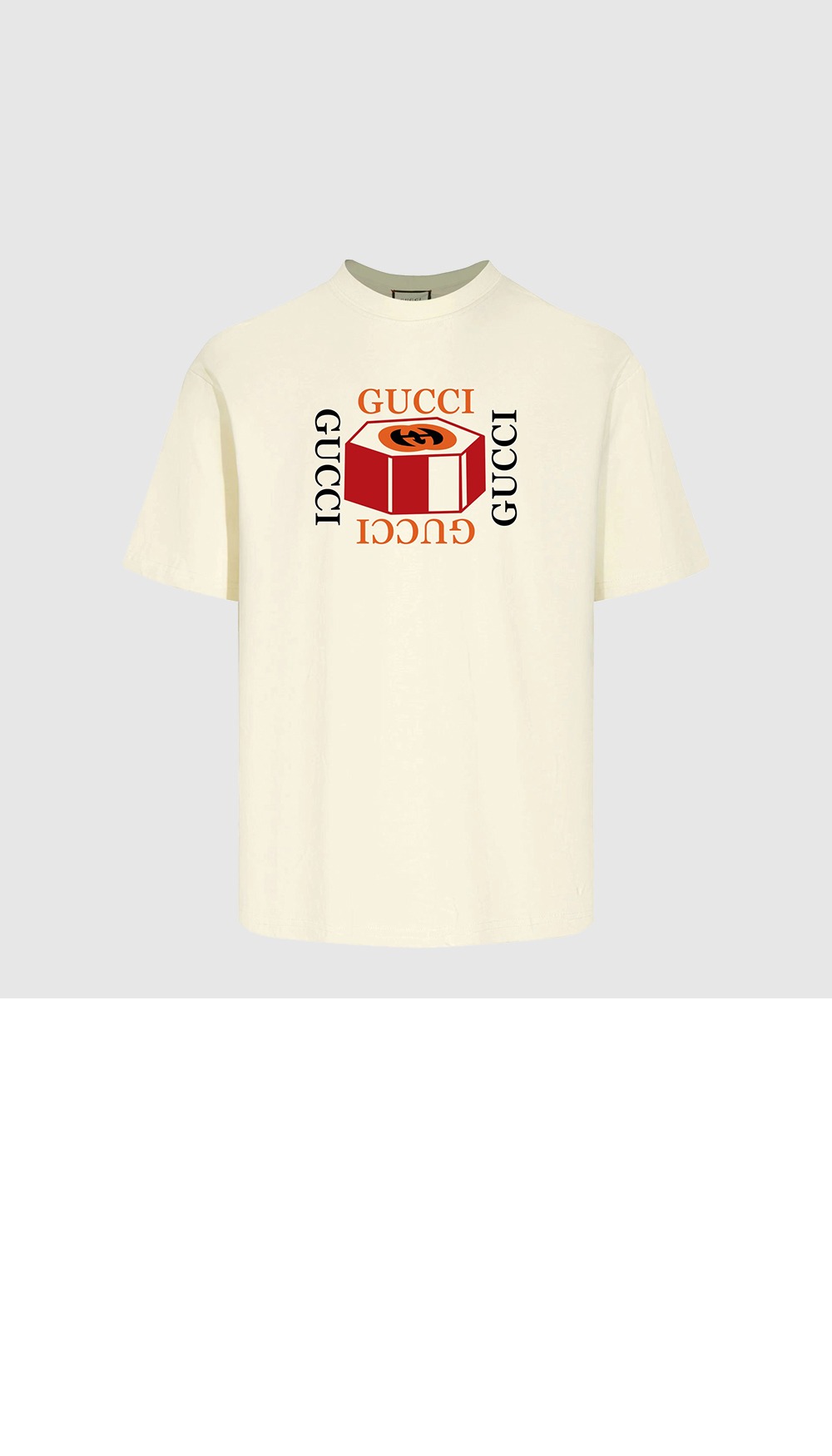 구찌 프린트 면 티셔츠