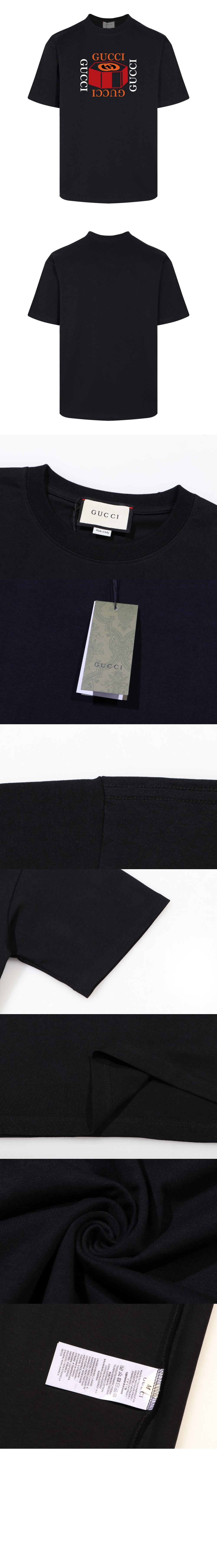 구찌 프린트 면 티셔츠