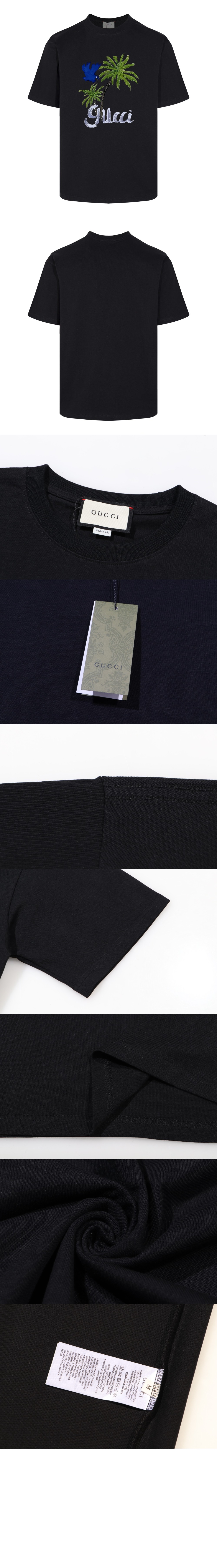 구찌 프린트 면 티셔츠