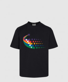 구찌 프린트 면 티셔츠