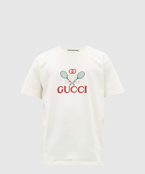 구찌 프린트 면 티셔츠