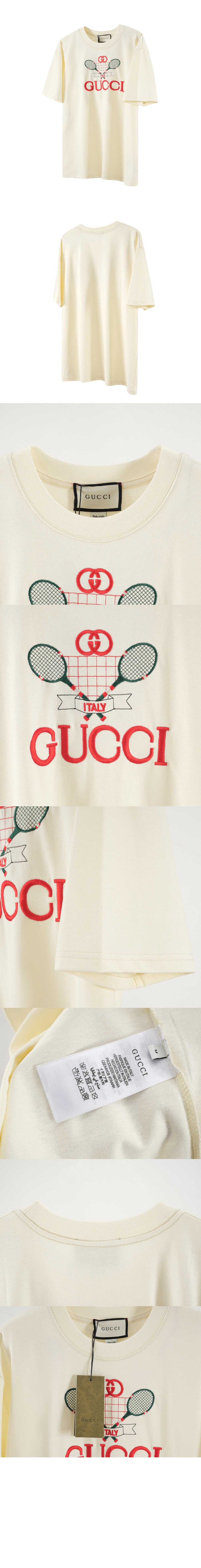 구찌 프린트 면 티셔츠