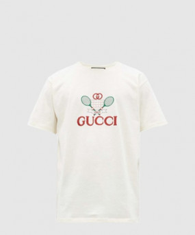 구찌 프린트 면 티셔츠