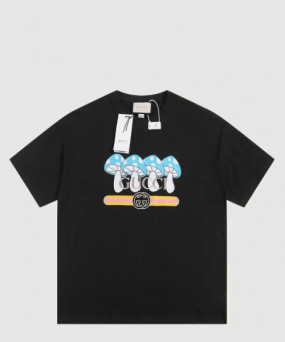 구찌 프린트 면 티셔츠