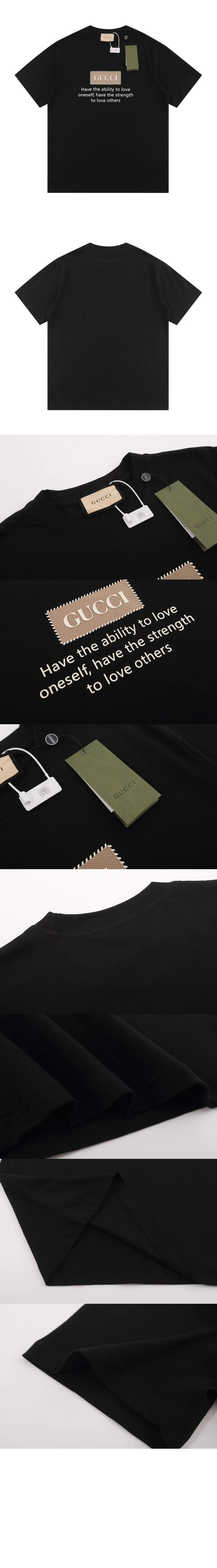 구찌 프린트 면 티셔츠