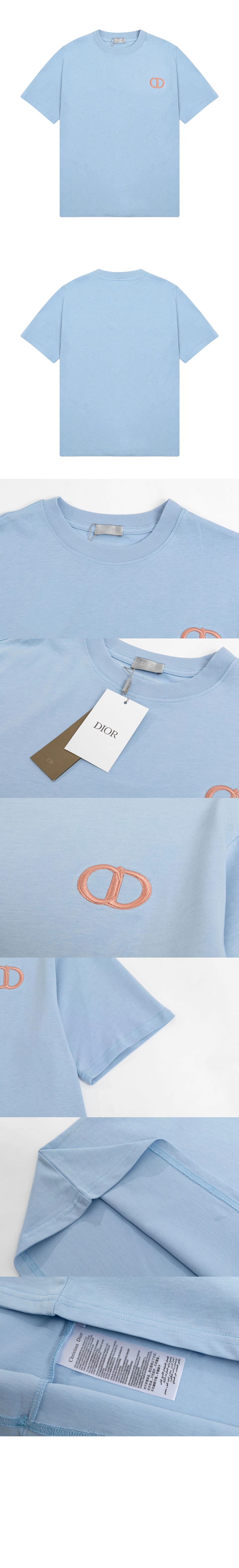 디올 로고 프린트 반팔