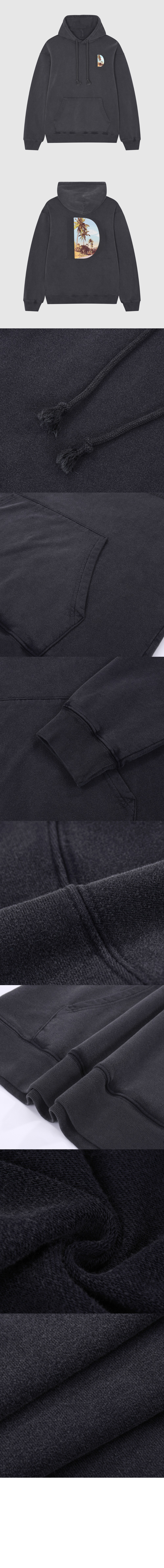 디올 로고 후드 긴팔