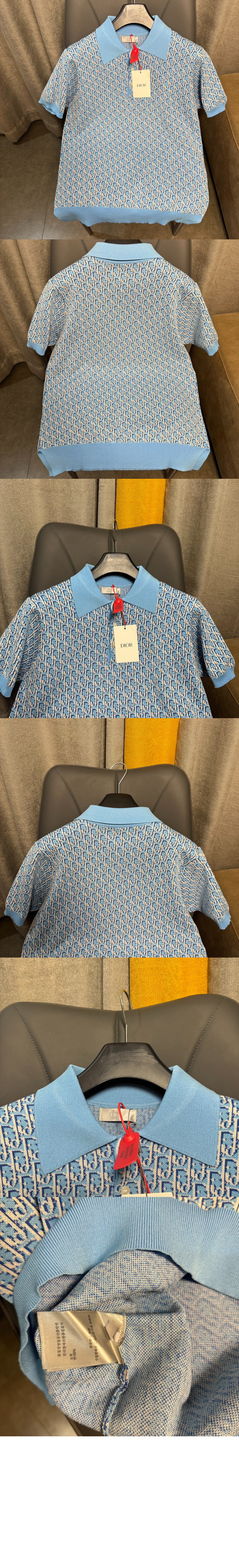 디올 로고 니트 톱