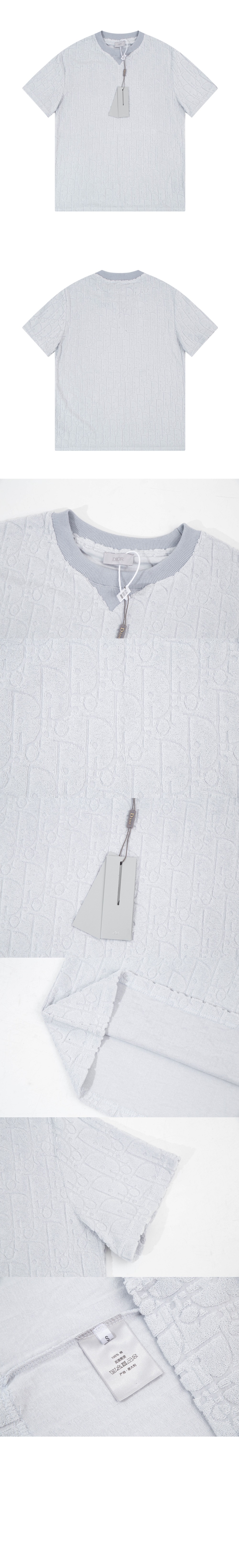 디올 로고 프린트 반팔