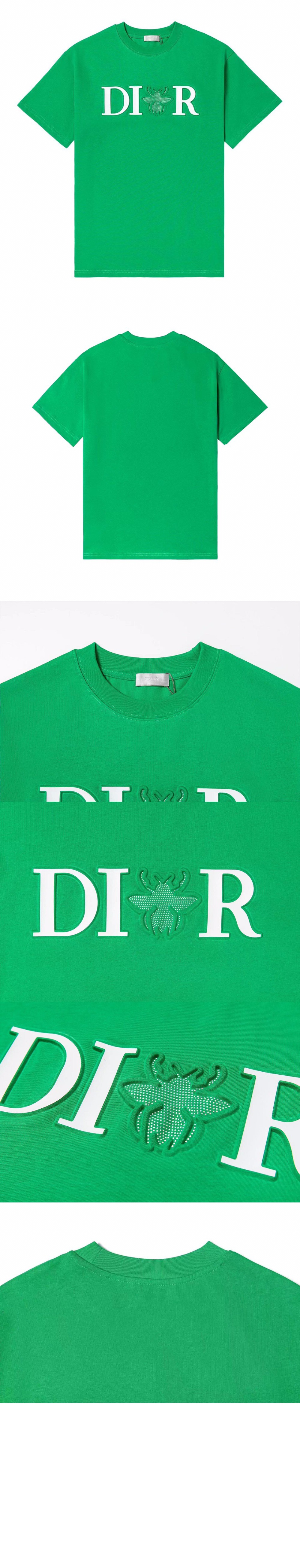 디올 로고 프린트 반팔