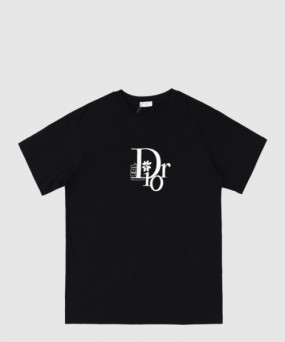 디올 로고 프린트 반팔