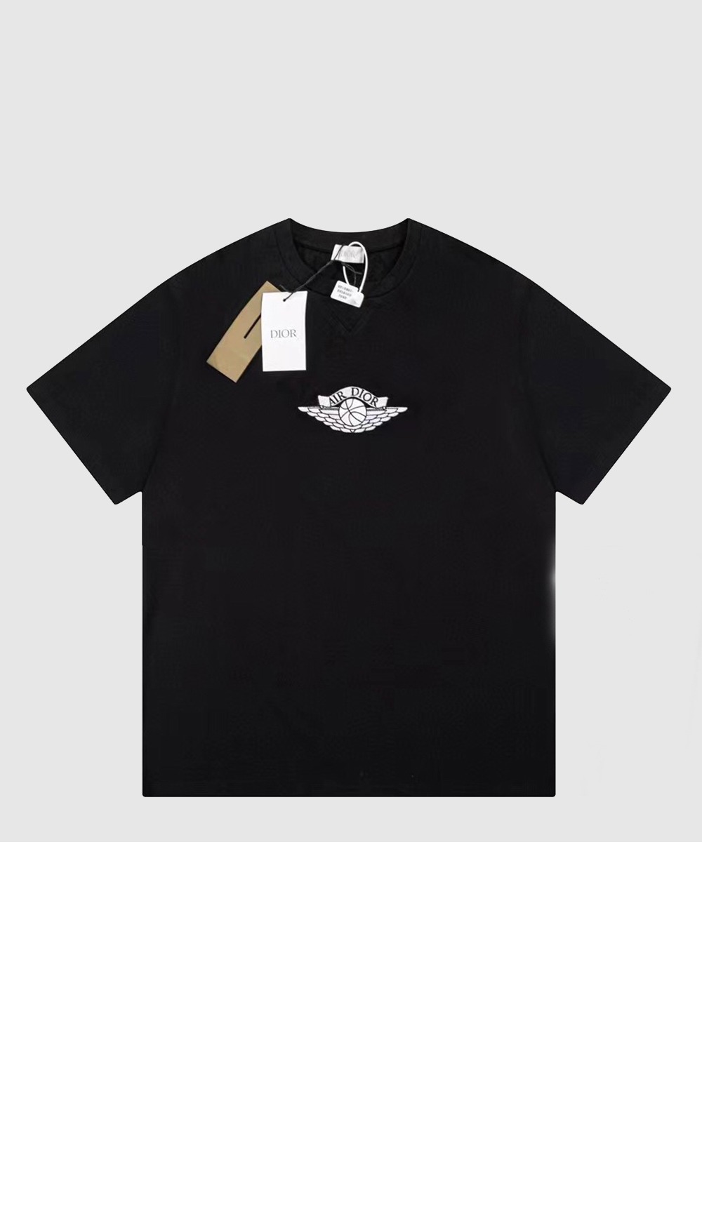 디올 로고 프린트 반팔