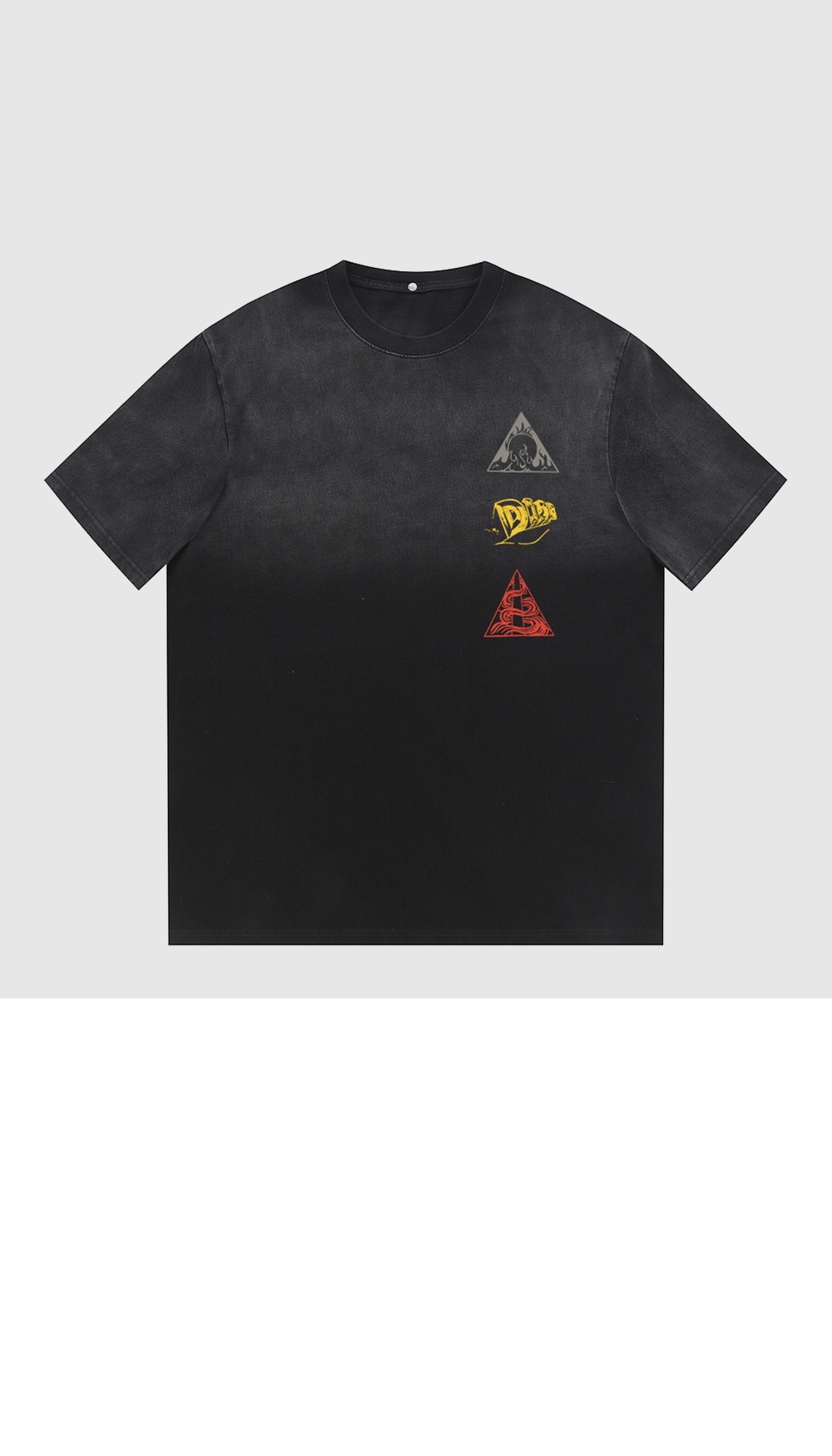 디올 로고 프린트 반팔