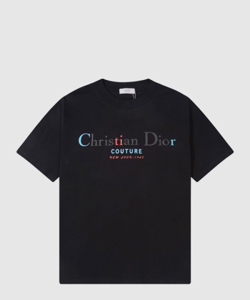 디올 로고 프린트 반팔