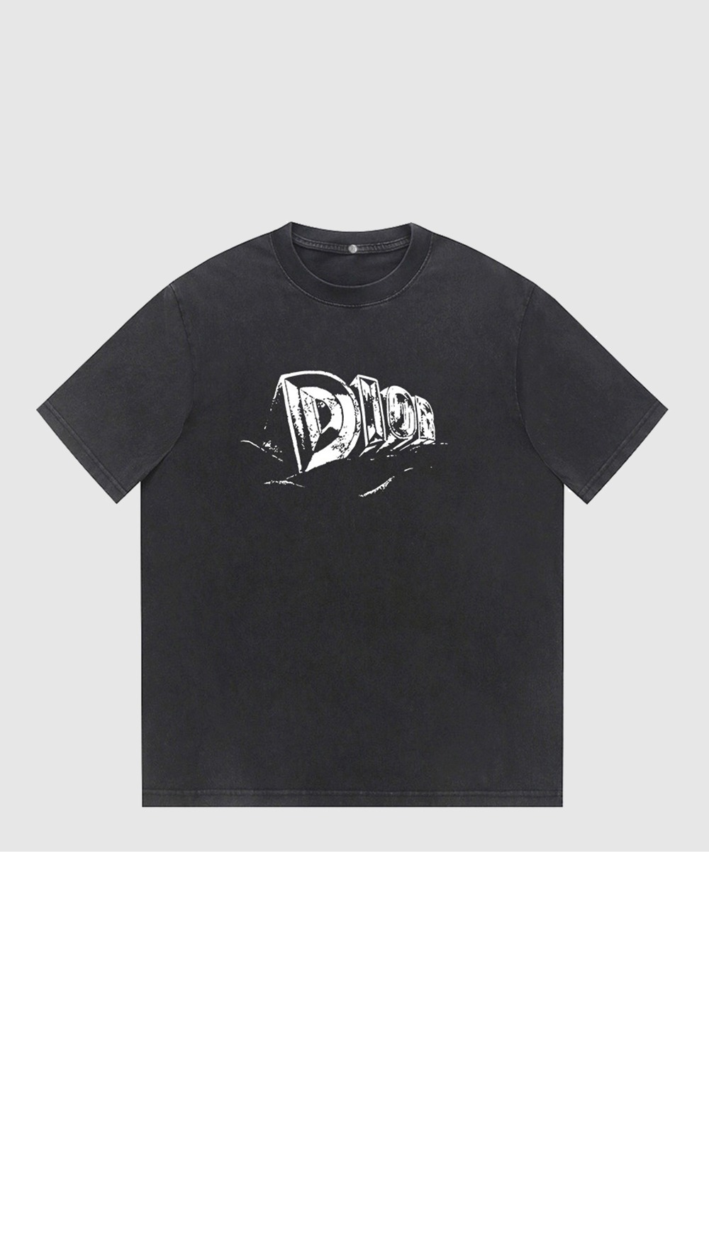 디올 로고 프린트 반팔