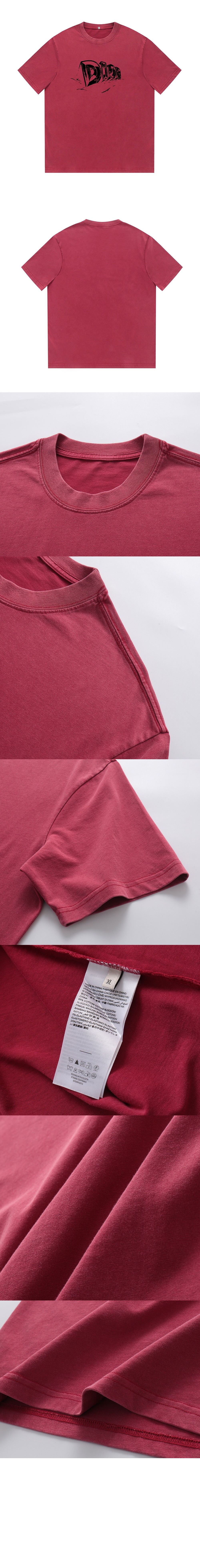 디올 로고 프린트 반팔