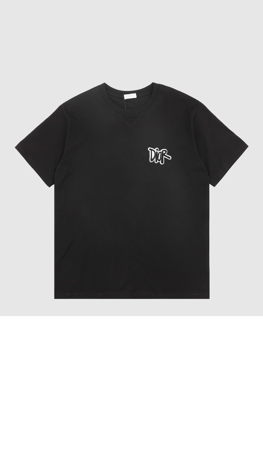 디올 로고 프린트 반팔