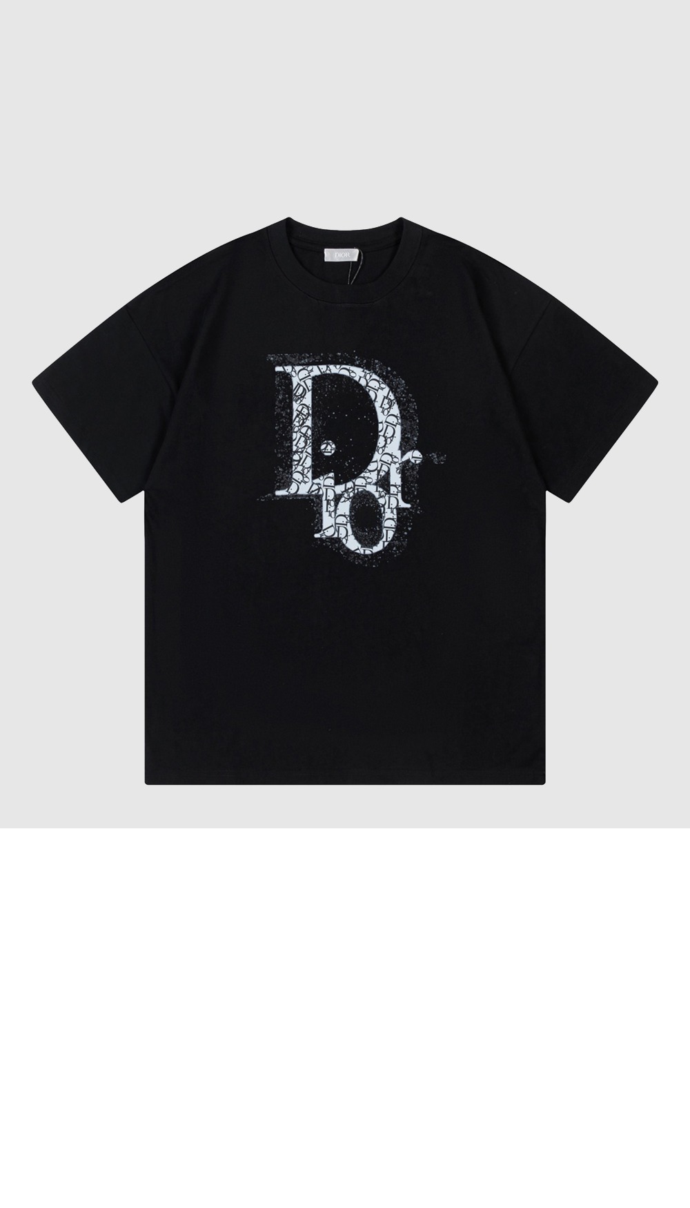 디올 로고 프린트 반팔