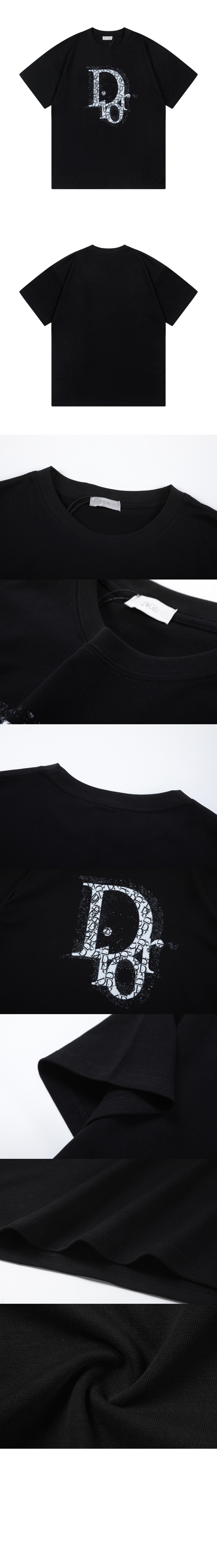 디올 로고 프린트 반팔