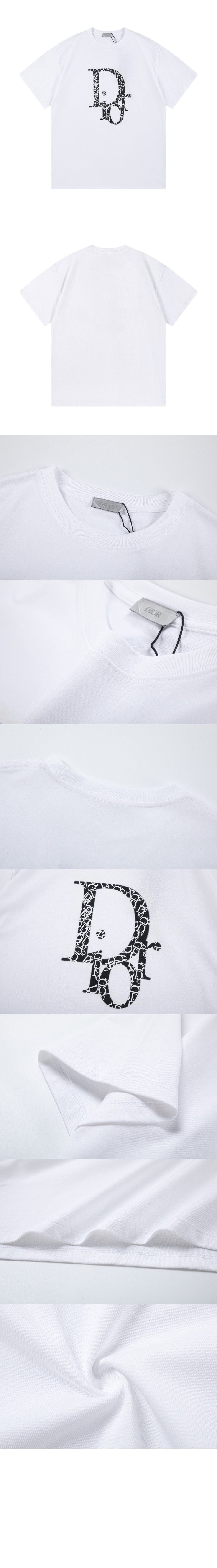 디올 로고 프린트 반팔