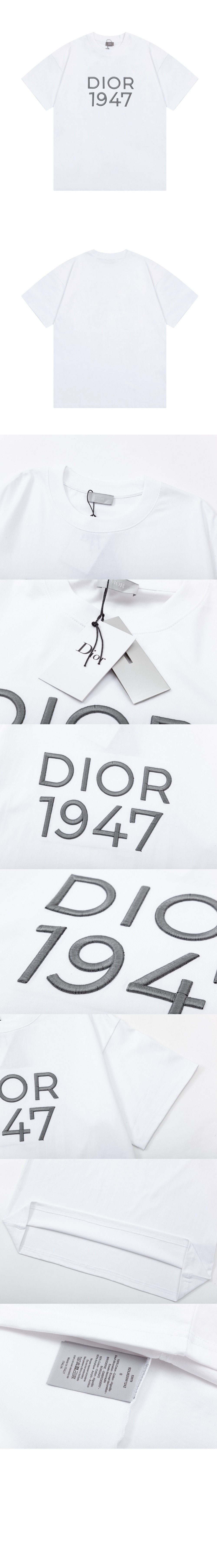 디올 로고 프린트 반팔