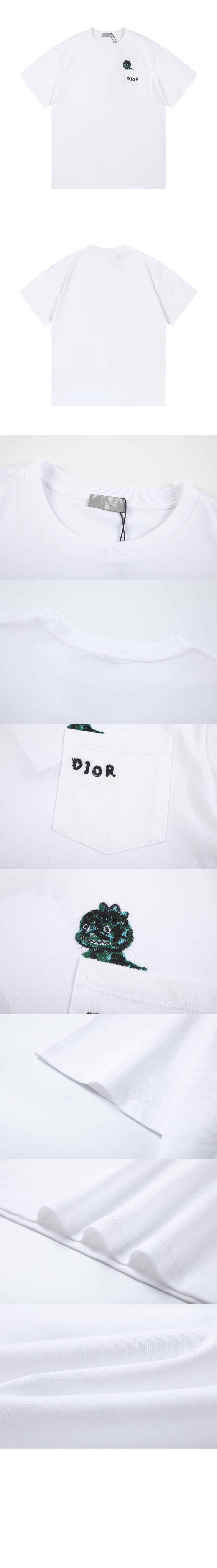 디올 로고 프린트 반팔