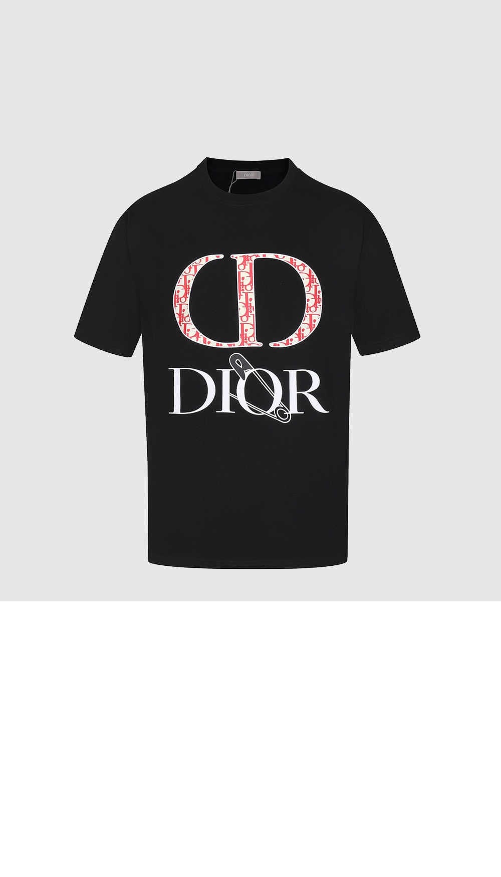 디올 로고 프린트 반팔