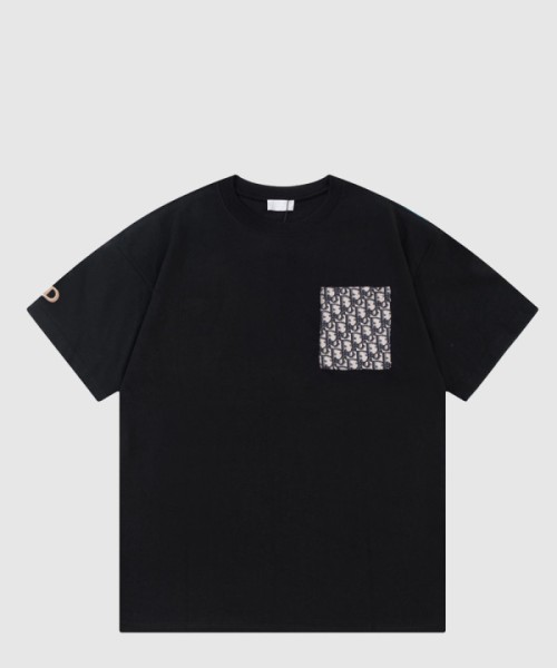 디올 로고 프린트 반팔