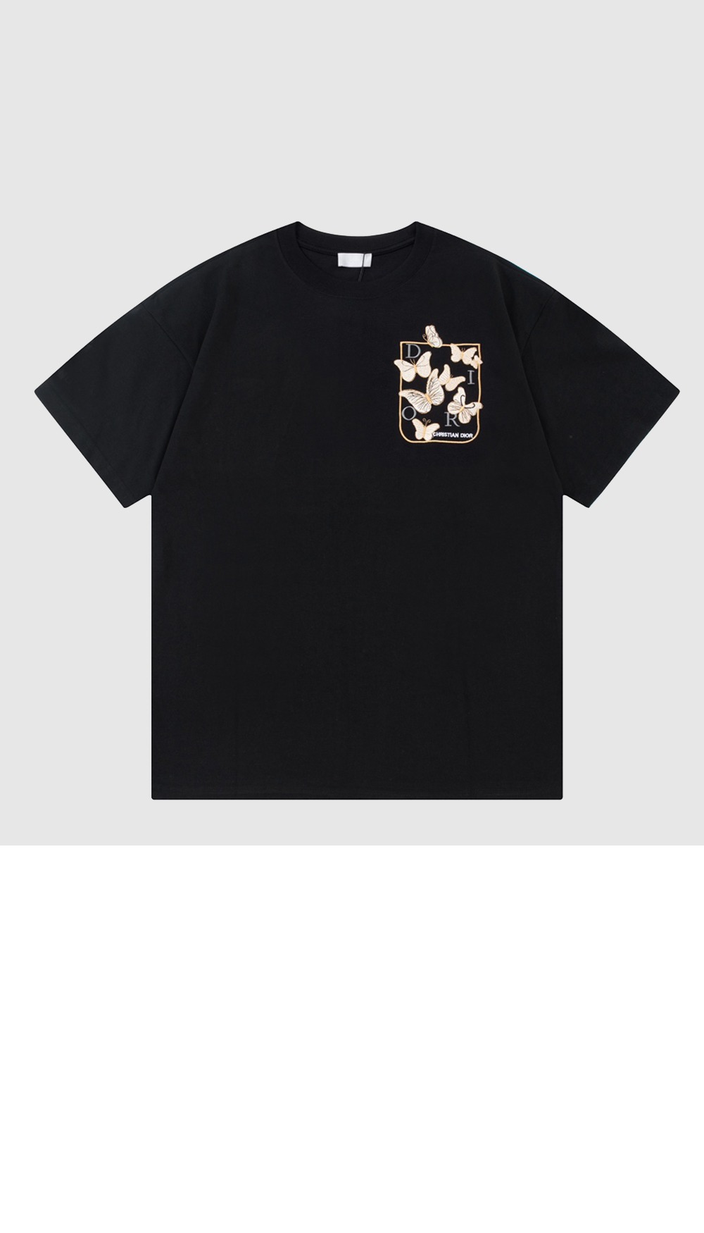 디올 로고 프린트 반팔